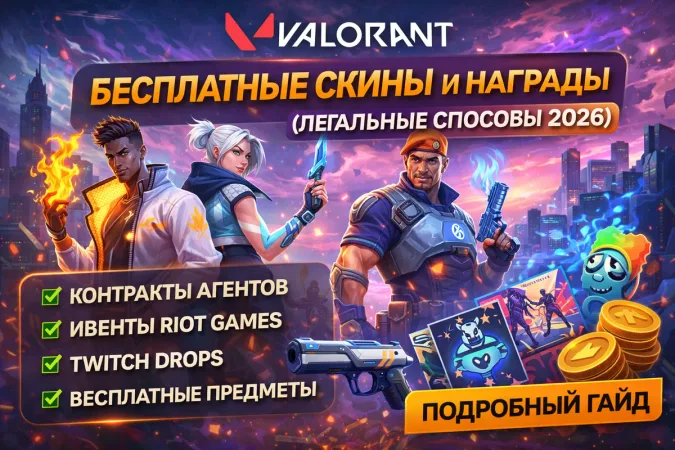 Valorant — Бесплатные скины и награды (Легальные способы 2026) ⭐