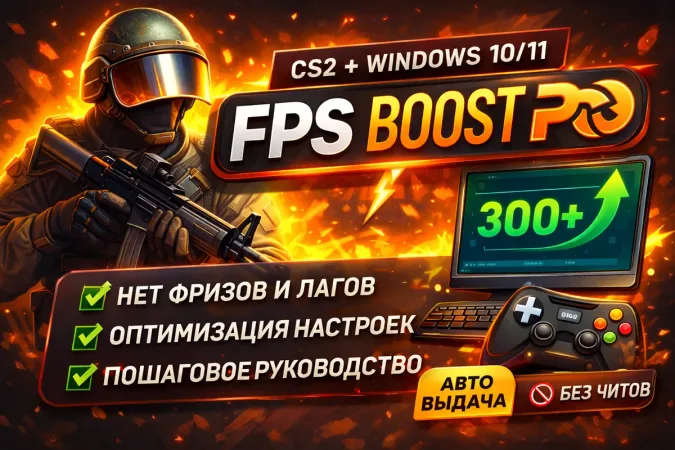 🚀 CS2 + Windows 10/11 FPS Boost PRO ⚡ Убирает фризы | Автовыдача